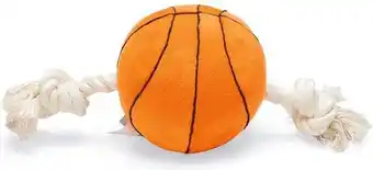 Intratuin Beeztees basketbal met touw 27 x 13 x 13 cm aanbieding