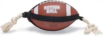 Intratuin Beeztees rugbybal met touw 21,5 x 21,5 x 15 cm aanbieding
