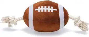 Intratuin Beeztees rugbybal met touw 37 x 15 x 15 cm aanbieding