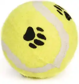 Intratuin Beeztees tennisbal met voetopdruk D 6,5 cm aanbieding