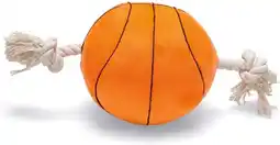 Intratuin Beeztees basketbal met touw 33 x 19 x 19 cm aanbieding