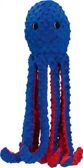 Intratuin Beeztees hondenspeelgoed knuffel octopus Amy blauw 16 x 14,5 x 56 cm aanbieding
