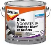 Praxis Alabastine muurverf 2in1 vochtige muren en kelders wit 2,5l aanbieding