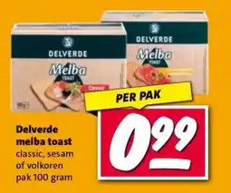 Nettorama Delverde melba toast aanbieding