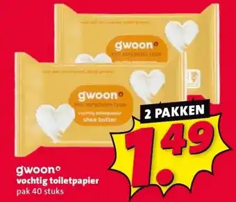 Nettorama gwoono vochtig toiletpapier aanbieding