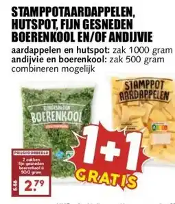 MCD Supermarkt STAMPPOTAARDAPPELEN, HUTSPOT, FIJN GESNEDEN BOERENKOOL EN/OF ANDIJVIE aanbieding