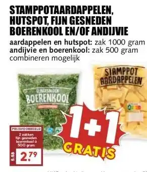 MCD Supermarkt STAMPPOTAARDAPPELEN, HUTSPOT, FIJN GESNEDEN BOERENKOOL EN/OF ANDIJVIE aanbieding