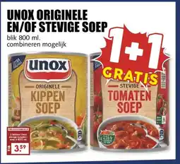 MCD Supermarkt UNOX ORIGINELE EN/OF STEVIGE SOEP aanbieding