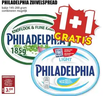 MCD Supermarkt PHILADELPHIA ZUIVELSPREAD aanbieding