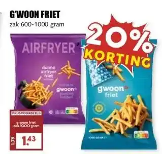 MCD Supermarkt G'WOON FRIET aanbieding