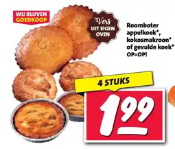 Nettorama Roomboter appelkoek, kokosmakroon of gevulde koek aanbieding