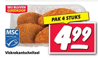 Nettorama Viskrokantschnitzel aanbieding