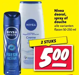 Nettorama Nivea deorol, spray of douche aanbieding