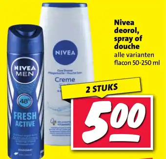 Nettorama Nivea deorol, spray of douche aanbieding