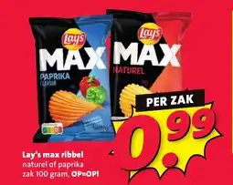 Nettorama Lay's max ribbel aanbieding