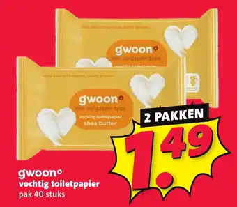 Nettorama Gwoon vochtig toiletpapier aanbieding