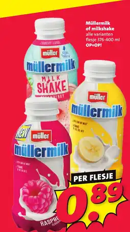 Nettorama Müllermilk of milkshake aanbieding