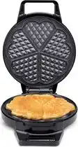 Bol.com alpina Wafelijzer - Wafelmaker Hartvorm - Antiaanbaklaag - 5 Wafels - 1000 W - Zwart aanbieding