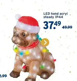 GAMMA Lumineo kerstdecoratie hond figuur koel wit LED verlichting 24 x 42 cm aanbieding