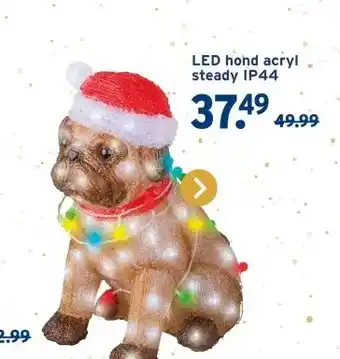 GAMMA Lumineo kerstdecoratie hond figuur koel wit LED verlichting 24 x 42 cm aanbieding
