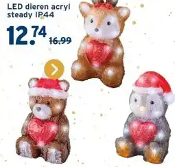 GAMMA Lumineo kerstdecoratie dier met hart figuur koel LED verlichting 15,2 x 23,5 cm per stuk aanbieding
