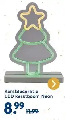 GAMMA Christmas Goods kerstdecoratie kerstboom neon verlichting 25 x 16 cm aanbieding