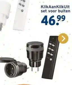 GAMMA KlikAanKlikUit schakelset AGC2-3500R met afstandsbediening en 2x stopcontact aanbieding