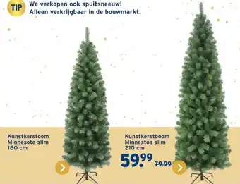 GAMMA Christmas Goods kunstkerstboom Minnesota slim 210 cm aanbieding