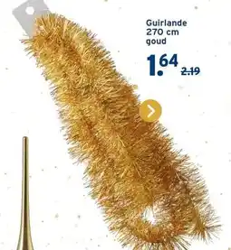 GAMMA Christmas Goods guirlande 270 cm goud aanbieding