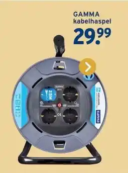 GAMMA GAMMA Kabelhaspel 4-voudig RA Mini 10 Meter aanbieding