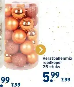 GAMMA Christmas Goods kerstballen mix kunststof 25 stuks koper Ø 16 cm aanbieding