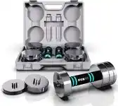 Bol.com FOXFIT Verstelbare Dumbbells - Dumbbell set - Totaal 5 KG - 2 x 2.5 KG - Zilver - Steel - Fitness aanbieding