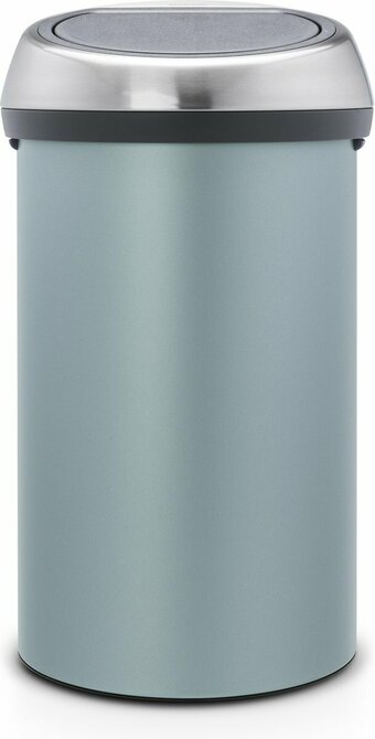 Bol.com Brabantia Touch Bin Prullenbak - 60 l - Metallic Mint / Matt Steel Fingerprint Proof deksel aanbieding