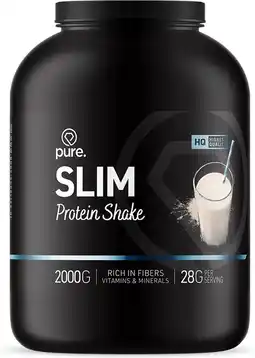 Bol.com PURE Slim Protein Shake - 2000gr - Chocolade - Afslank Shake - Dieet / Maaltijd Shake aanbieding
