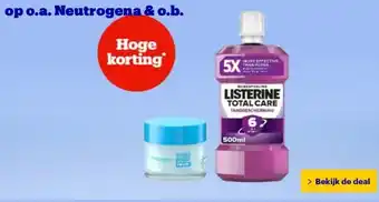 Bol.com Op o.a. Neutrogena & o.b. aanbieding
