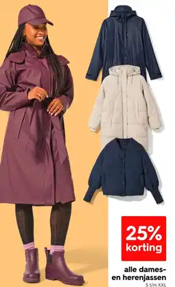 HEMA Alle dames en herenjassen aanbieding