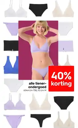 HEMA alle tiener ondergoed aanbieding