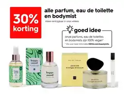HEMA Alle parfum, eau de toilette en bodymist aanbieding