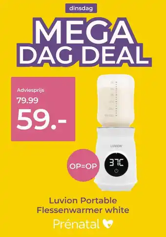 Prenatal Luvion Portable Flessenwarmer white aanbieding
