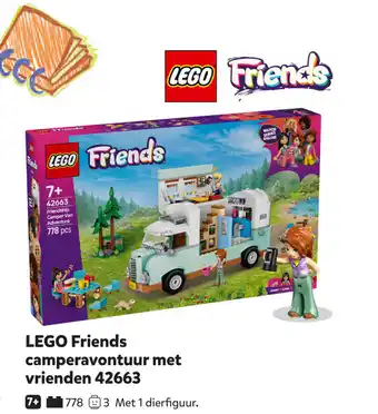 Intertoys LEGO Friends camperavontuur met vrienden 42663 aanbieding