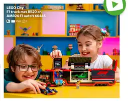 Intertoys LEGO City F1 truck met RB20 en AMR24 F1 auto's 60445 aanbieding