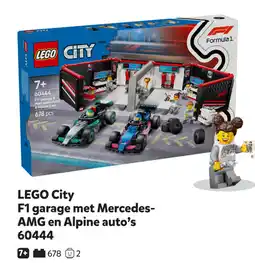 Intertoys LEGO City F1 garage met Mercedes AMG en Alpine auto's 60444 aanbieding