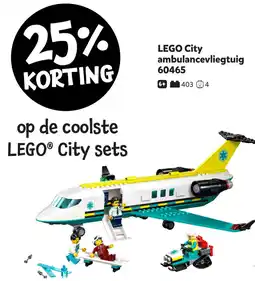Intertoys LEGO City ambulancevliegtuig 60465 aanbieding