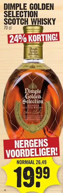 Dirk Dimple Golden Selection Scotch Whisky 70cl aanbieding