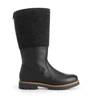ANWB Travelin' Skive Dames Hoge laarzen Wol/Vilt Zwart aanbieding