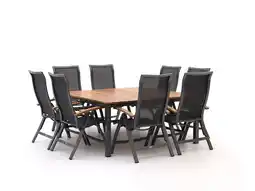 Kees Smit Bellagio Lugo/Linosa 160x160cm dining tuinset 9-delig verstelbaar aanbieding