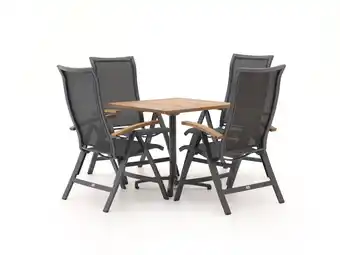 Kees Smit Bellagio Lugo/Canzo 80cm dining tuinset 5-delig verstelbaar aanbieding