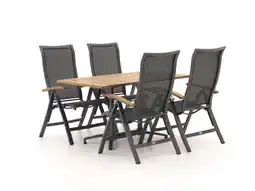 Kees Smit Bellagio Lugo/Canzo 140cm dining tuinset 5-delig verstelbaar aanbieding