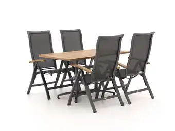 Kees Smit Bellagio Lugo/Canzo 140cm dining tuinset 5-delig verstelbaar aanbieding