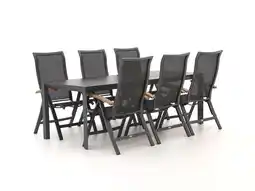 Kees Smit Bellagio Lugo/Sestino 220cm dining tuinset 7-delig aanbieding